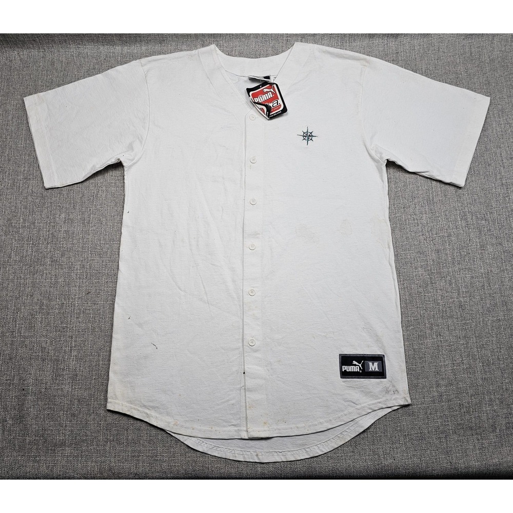 Seattle Mariners Jersey Mens Medium White MLB Baseball PUMA Authentic Team Shirt